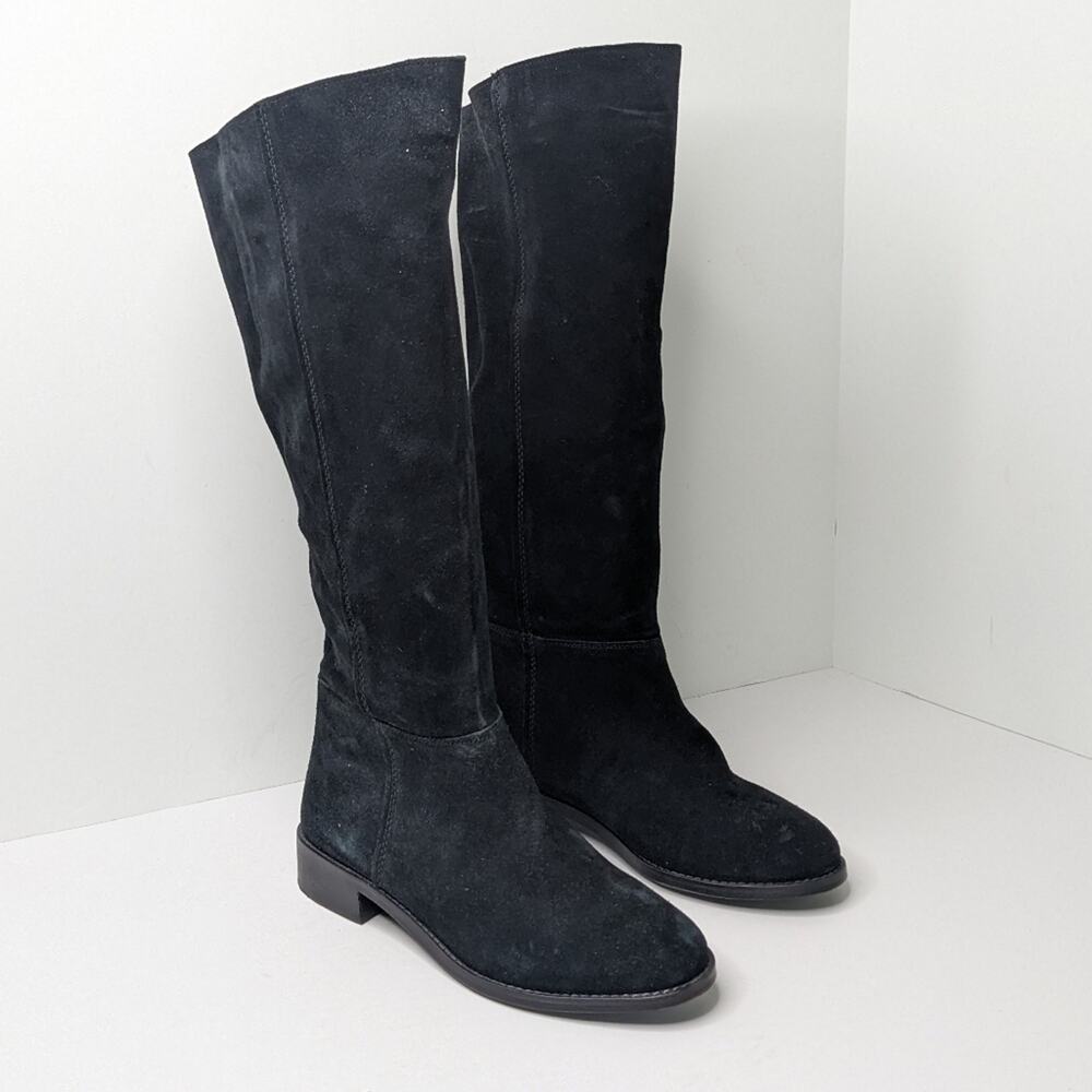 Vintage Foundry Raelynn Tall Boots, Black Leather, Women's 7.5